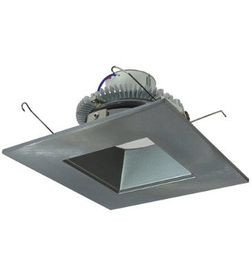 Nora Lighting NLCBC2-65627NN/10LE4 6 Inch Cobalt Click LED Retrofit, Square Reflector, 1000lm / 12W, 2700K, Natural Metal Reflector / Natural Metal Flange, 120V-277V input; Triac / ELV / 0-10V dimming