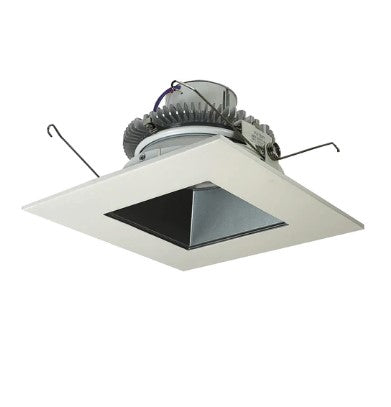 Nora Lighting NLCBC2-65627PW/10 6 Inch Cobalt Click LED Retrofit, Square Reflector, 1000lm / 12W, 2700K, Pewter Reflector / White Flange