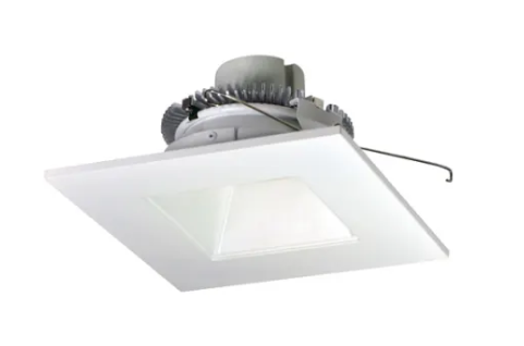 Nora Lighting NLCBC2-65630WW/ALE4 6" Cobalt Click LED Retrofit, Square Reflector, 750lm / 10W, 3000K, 120V-277V input; Triac / ELV / 0-10V dimming, White Reflector / White Flange