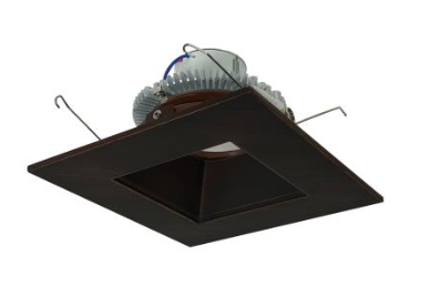 Nora Lighting NLCBC2-65635BZBZ/A 6" Cobalt Click LED Retrofit, Square Reflector, 750lm / 10W, 3500K, Bronze Reflector / Bronze Flange
