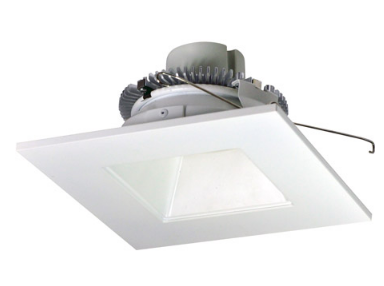 Nora Lighting NLCBC2-65635WW/ALE4 6" Cobalt Click LED Retrofit, Square Reflector, 750lm / 10W, 3500K Color Temperature, White Reflector / White Flange Finish, 120V-277V input Triac / ELV / 0-10V dimming