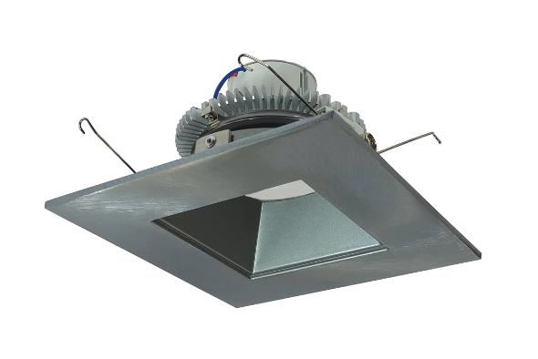 Nora Lighting NLCBC2-65640NN/ALE4 6" Cobalt Click LED Retrofit, Square Reflector, 750lm / 10W, 4000K, 120V-277V input; Triac / ELV / 0-10V dimming, Natural Metal Reflector / Natural Metal Flange