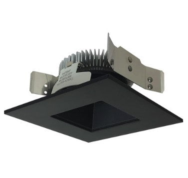 Nora Lighting NLCBS-4561230BB 4 Inch Cobalt Shallow High Lumen LED Trim, Square/Square Regress, 1200lm, 3000K, Black