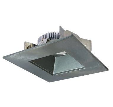 Nora Lighting NLCBS-4561230NN 4 Inch Cobalt Shallow High Lumen LED Trim, Square/Square Regress, 1200lm, 3000K, Natural Metal
