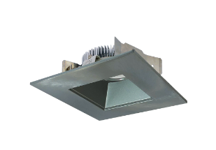 Nora Lighting NLCBS-4568540NN 4" Cobalt Shallow High Lumen LED Trim, Square/Square Regress, 850lm, Color Temperature 4000K, Natural Metal