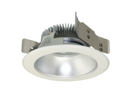 Nora Lighting NLCBS-4W518527HMPW 4" Cobalt Shallow High Lumen LED Trim, Round Reflector, lumens 850lm, Color temperature 2700K, Haze/Matte Powder White