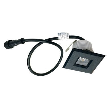 Nora Lighting NM1-17027X2PBW 1 Inch M1 LED Miniature Recessed, 2700K, (2) Black & (2) White Plastic Trims