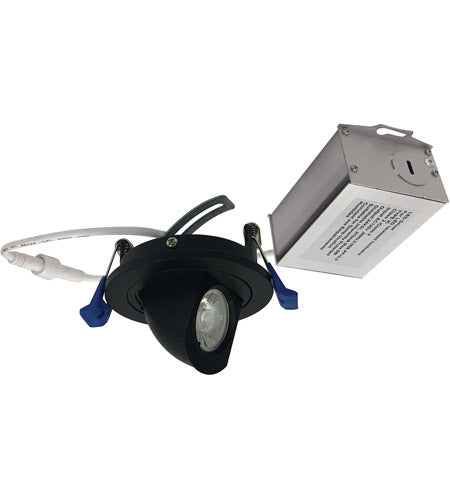 Nora Lighting NM2-2R2705027BB 2 Inches M2 Round LED Adjustable Elbow, 500lm / 7W, 2700K, 120V, Matte Black