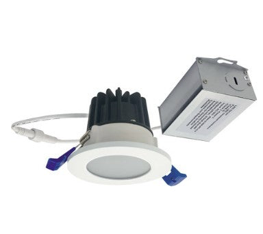 Nora Lighting NM2-2RDCS6040MPW 2" M2 Round LED Lensed Downlight, 600lm / 8W, 4000K, 120V, Matte Powder White
