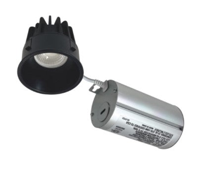 Nora Lighting NM2-2RTLDC6027BB 2" M2 Round Trimless LED Downlight, Lumens 750lm / 8W,Color Temperature 2700K, Matte Black finish