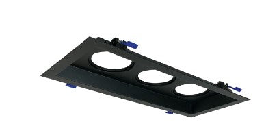 Nora Lighting NM2-MLS3BB LED 3-Lamp Plate For 2 Inch M2 Mini Recessed Series Multiple Lighting System Matte Black Finish