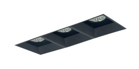 Nora Lighting NMIOTL-13-NF-AFG-27X-10-B Iolite MLS 3-Head Trimless Reflector Kit, Color Temperature 2700K, Lumens 1000lm, Black Adj. Snoot/Fixed Downlt./Adj. Gimbal Trims