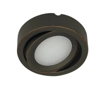 Nora Lighting NMP-A30BZ 12V Josh Adjustable LED Puck Light, Lumens 300lm, Color Temperature 3000K, Bronze Finish