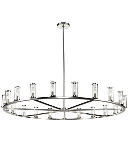 Alora Lighting CH309021PNCG Revolve 21 Light 60 inch Chandelier Ceiling Light Nickel Finish