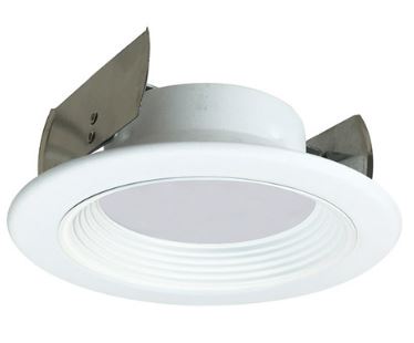 Nora Lighting NOXAC-43250WW LED 4 Inch AC Onyx Retrofit Round Baffle Recessed Light 5000K White Finish