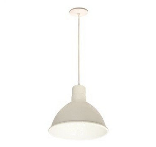 NORA Lighting NRLM-10C3035BWLE4 10" LED RLM Shade with 96" Pendant Cord, 3000 Lumens Black Outer - White Inner Shade Finish 3500K