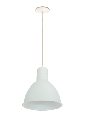 Nora Lighting NRLM-8C1030WWLE4 8" LED Cable Shade, Lumens 1200lm/15W, Color Temperature 3000K, White, 120V 0-10V/Triac/ELV & 277V 0-10V Dimming