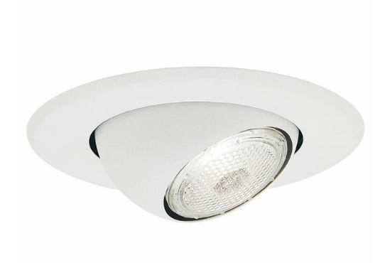 Nora Lighting NS-18 4" Adjustable Eyeball w/ Metal Trim, White Finish