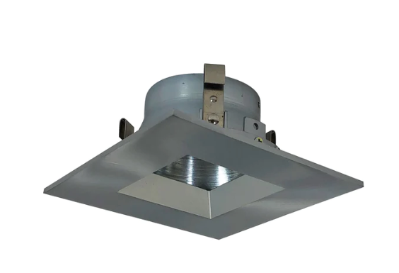 Nora Lighting NS-4857NN 4" Square Trim Regressed Reflector, Natural Metal Finish