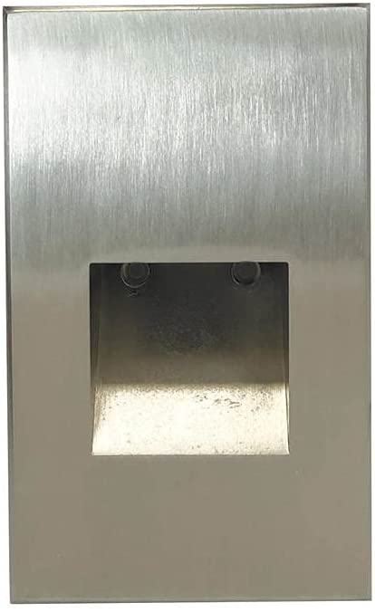 Nora Lighting NSW-730/30BN Ari LED Step Light w/ Vertical Wall Wash Face Plate, 30lm, 2.5W, 90+ CRI, 3000K, Brushed Nickel, 120V Non-Dimming