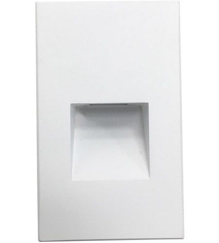 Nora Lighting NSW-730/30W Ari LED Step Light w/ Vertical Wall Wash Face Plate, 30lm, 2.5W, 90+ CRI, 3000K, White, 120V Non-Dimming