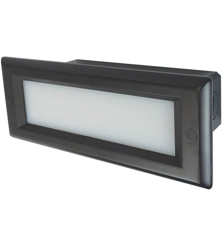 Nora Lighting NSW-842/32BZ Brick Die-Cast LED Step Light w/ Frosted Lens Face Plate, 86lm, 3.3W, 3000K, Bronze, 120V Dimming