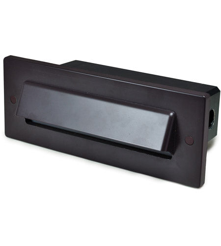 Nora Lighting NSW-843/32BZ Brick Die-Cast LED Step Light with Horizontal Shroud Face Plate, 73lm, 3.3W, 3000K, White, 120V Dimming