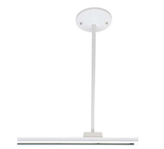 Nora Lighting NT-305W 18" 1 or 2 Circuit Track Lighting Pendant Assembly Kit White Finish