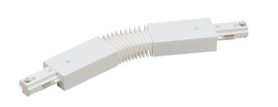 Nora Lighting NT-309S Single Circuit Track Flexible connector, Silver Finish