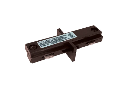 Nora Lighting NT-310BZ Single Circuit Straight Track Connector, Bronze Finish