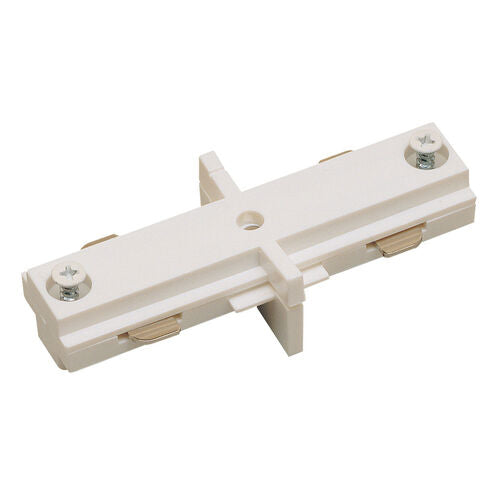 Nora Lighting NT-310S Single Circuit Straight Track Connector, Silver Finish