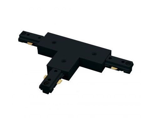 Nora Lighting NT-314B/L T Connector, Left Polarity 1 Circuit Track, Black Finish
