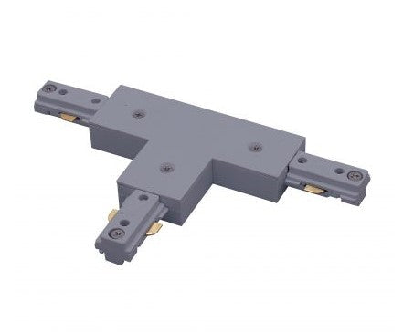 Nora Lighting NT-314S/L T Connector, left Polarity 1 Circuit Track, Silver Finish