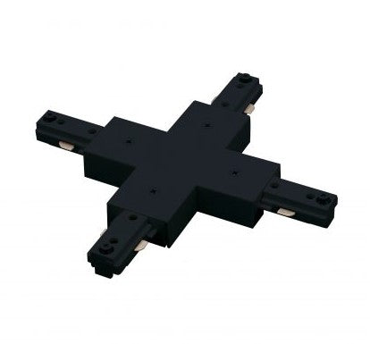 Nora Lighting NT-315B X Connector, 1 Circuit Track, Black Finish