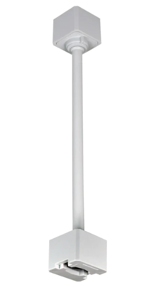 Nora Lighting NT-323W/J One or Two Circuit 24" Track Extension Rod J-style, White Finish