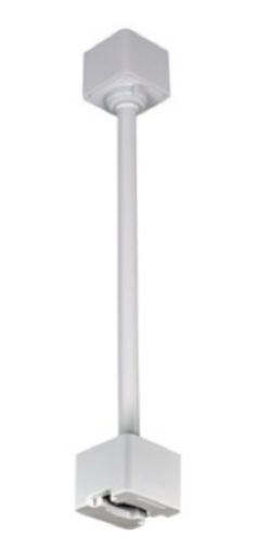 Nora Lighting NT-323W One or Two Circuit 24" Track Extension Rod, White Finish