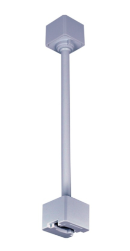 Nora Lighting NT-324S One or Two Circuit 36" Track Extension Rod, Silver Finish