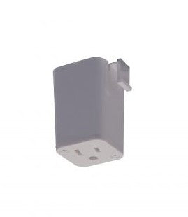 Nora Lighting NT-327S/L Outlet Adaptor, 1 or 2 circuit track, L-Style Silver Finish
