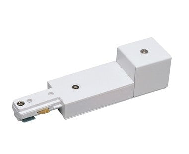 Nora Lighting NT-328W/L Live End Conduit Feed, Left Polarity 1 Circuit Track, White Finish