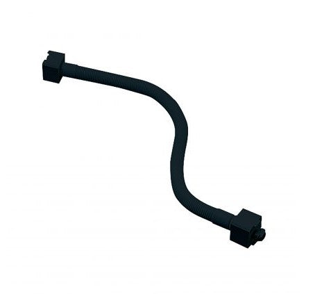 Nora Lighting NT-330B 18 Inch Flexible Extension Rod, 1 or 2 Circuit Track, Black Finish