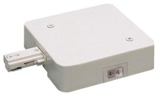 Nora Lighting NT-348W/14A T-Bar Live End Feed w/ Current Limiter One Circuit Track, Ampere 14A, White finish