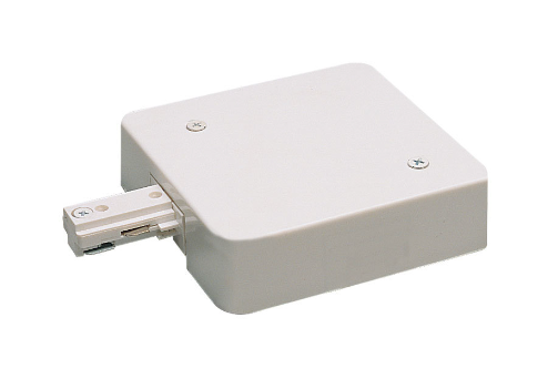 Nora Lighting NT-348W/7.5A T-Bar Live End Feed w/ Current Limiter One Circuit Track, Ampere 7.5A, White finish