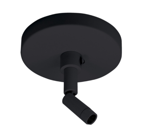 Nora Lighting NT-349B One or Two Circuit Track Sloped Ceiling Pendant Adapter, Black Finish