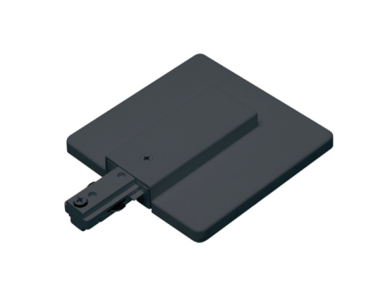 Nora Lighting NT-352B One Circuit Track Live End Feed w/ Canopy, Black Finish