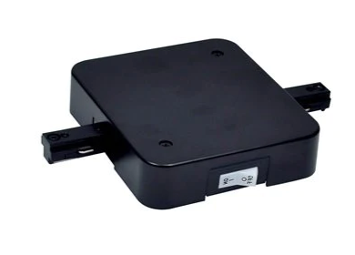 Nora Lighting NT-358B/10A One Circuit Track In-Line Feed w/ Circuit Limiter, Ampere 10A, Black Finish