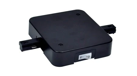 Nora Lighting NT-358B/14A One Circuit Track In-Line Feed w/ Circuit Limiter, Ampere 14A, Black Finish