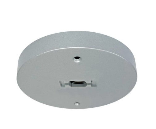 Nora Lighting NT-366S Monopoint Canopy for Line Voltage Track Head, Silver Finish