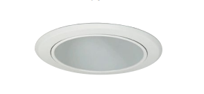 Nora Lighting NT-5014W 5" Air-Tight Cone Reflector w/ Metal Ring, White Finish