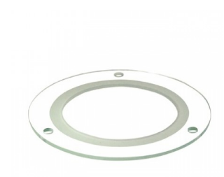 Nora Lighting NTG-5HC 5 Inch Round Glass Clear Outer 80mm Cent