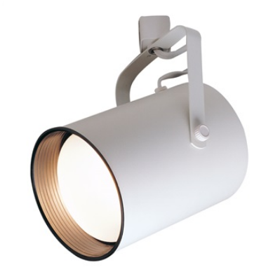 Nora Lighting NTH-113W Flatback Cylinder P38 With Black Baffle, White Finish
